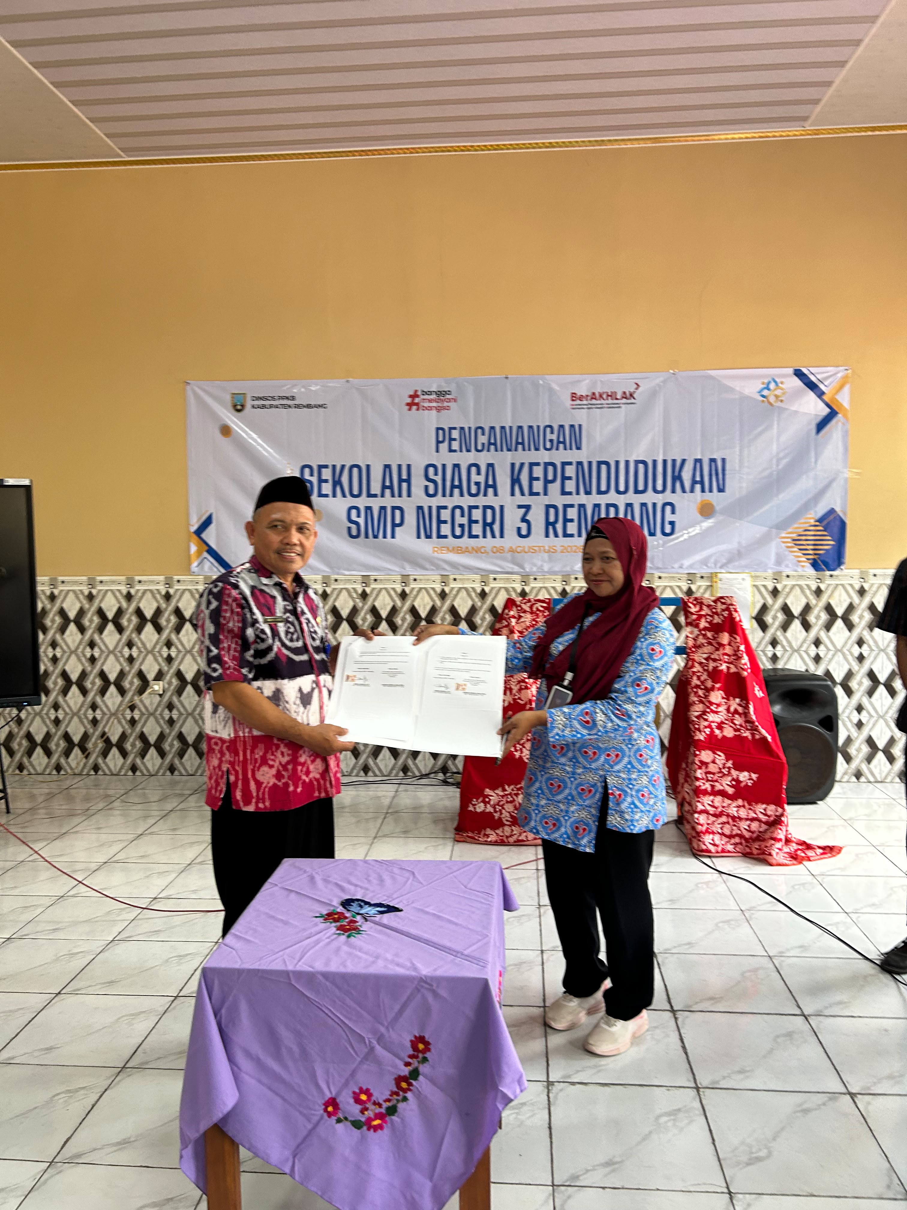 DINSOSPPKB Rembang Canangkan Sekolah Siaga Kependudukan di SMP Negeri 3 Rembang