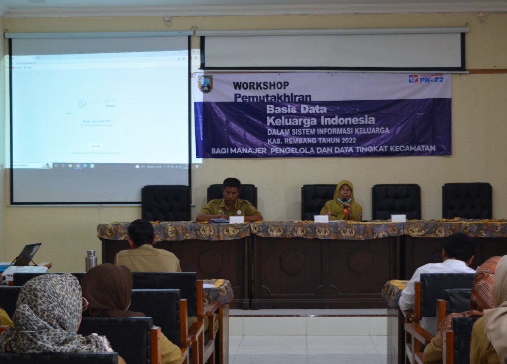 Workshop Pemutakhiran Pendataan Data Keluarga Kabupaten Rembang Tahun 2022